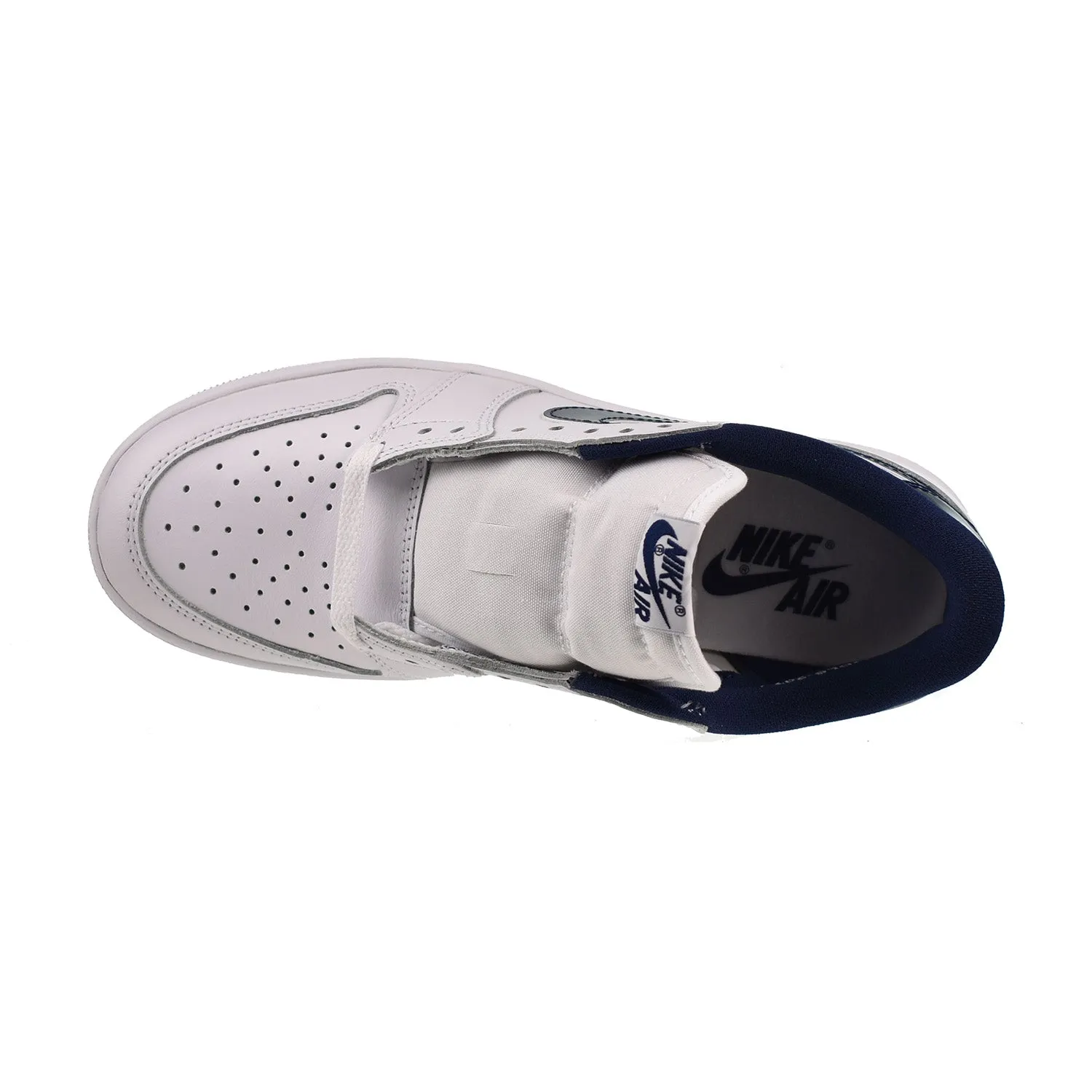 Air Jordan 1 Low 85 Men's Shoes White-Metallic Navy