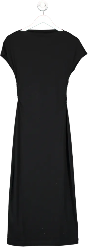 & Other Stories Black Organic Cotton Maxi Dress UK XS