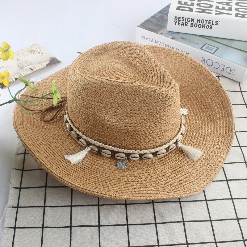 Ashore Shop Women or Men's Western Cowgirl Cowboy Hat Woven