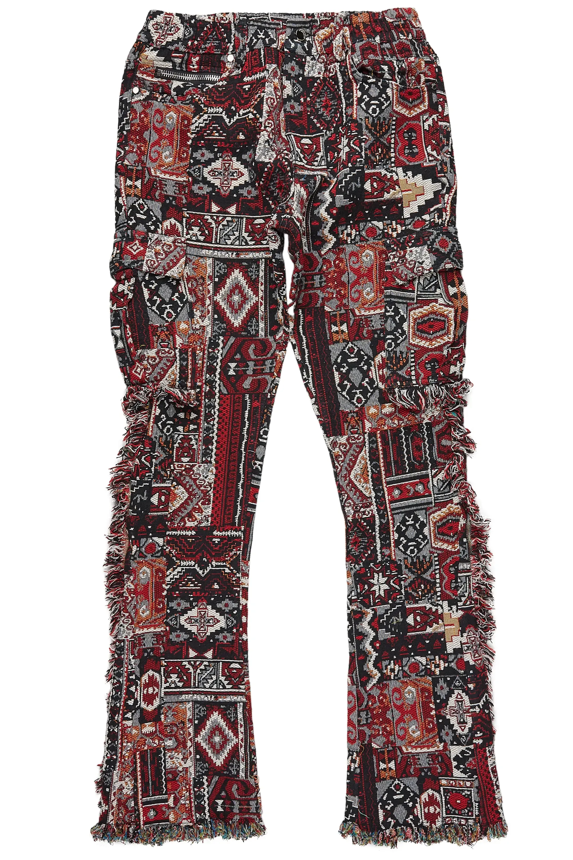 Ayami Black/Multi Slim Flare Pants