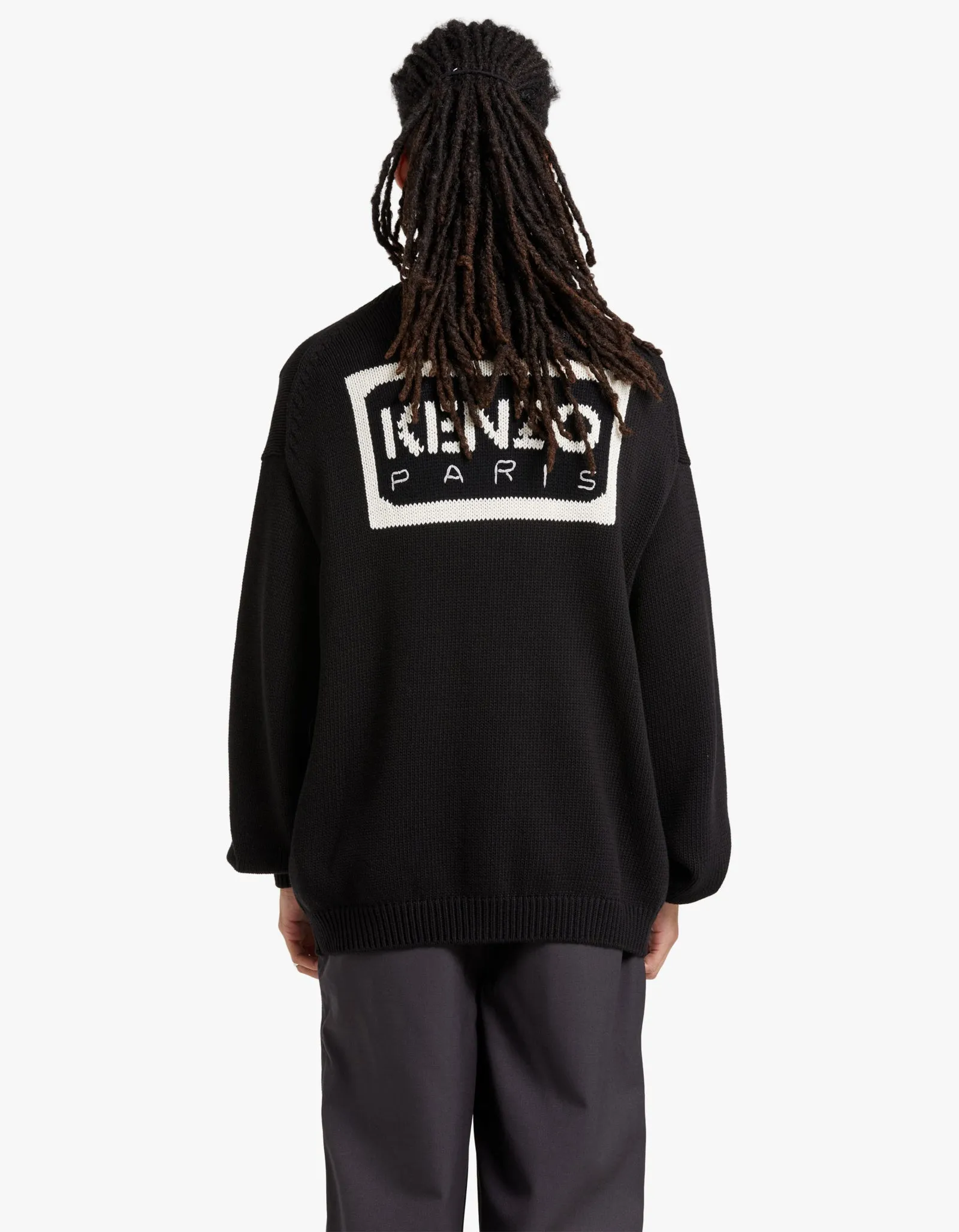 Bicolor Kenzo Paris Cardigan - 99 Black