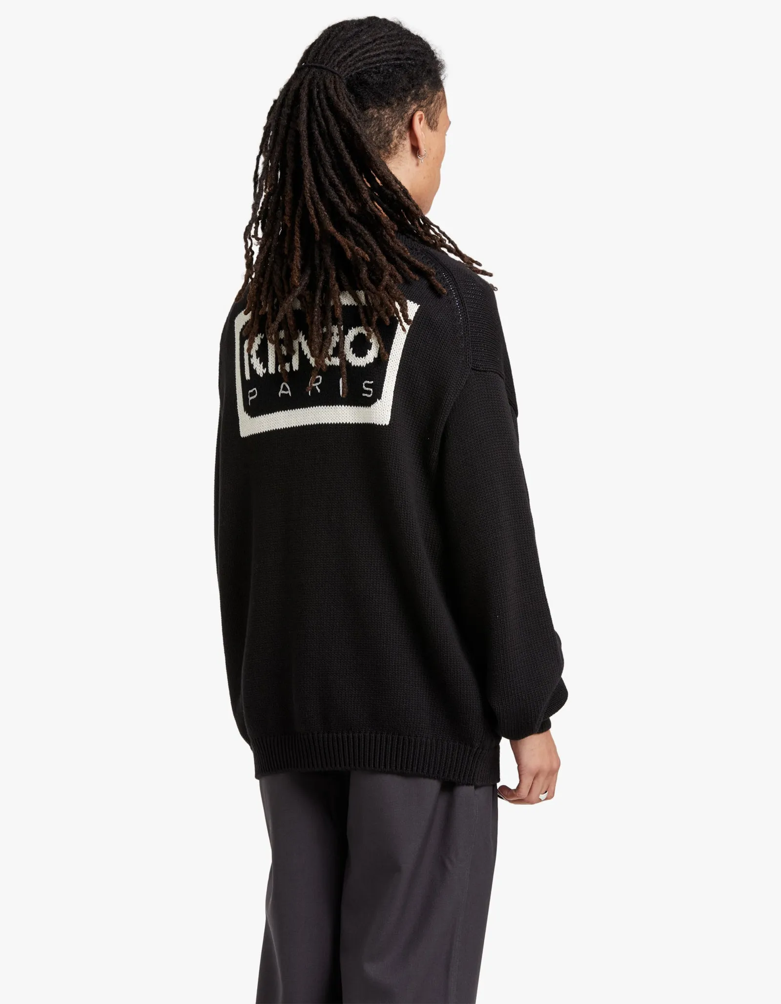 Bicolor Kenzo Paris Cardigan - 99 Black