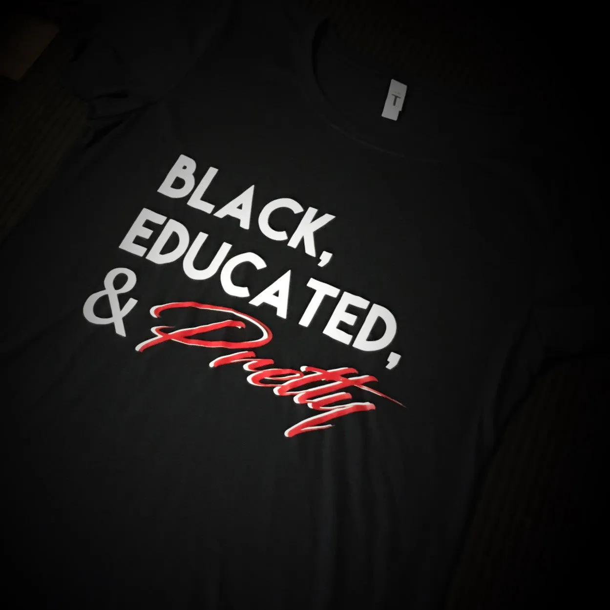 BLM - Black Educated and Pretty (Red and Black) T-Shirt