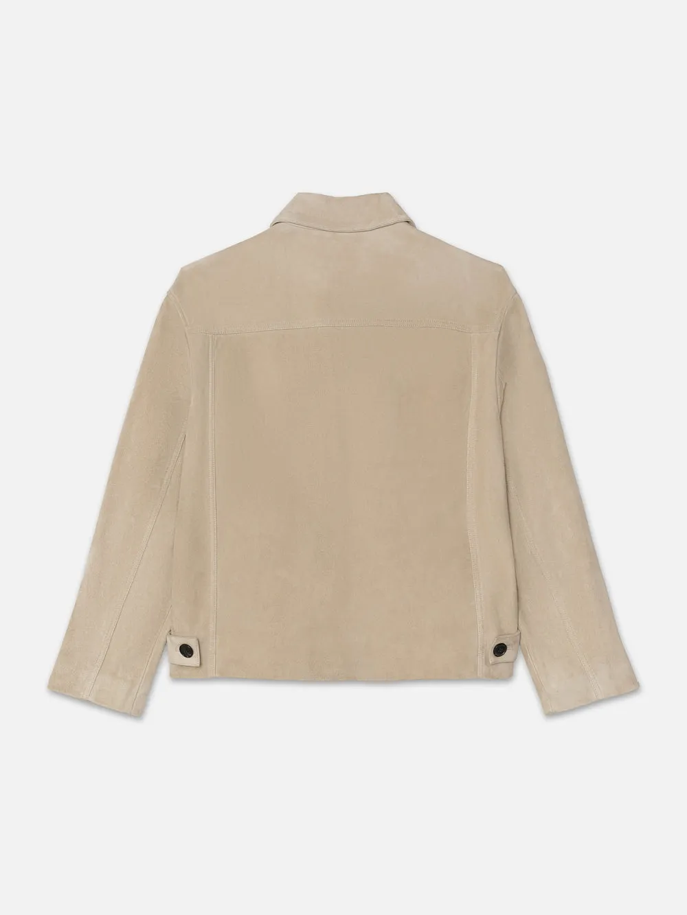 Clean Suede Jacket -- Smoke Beige