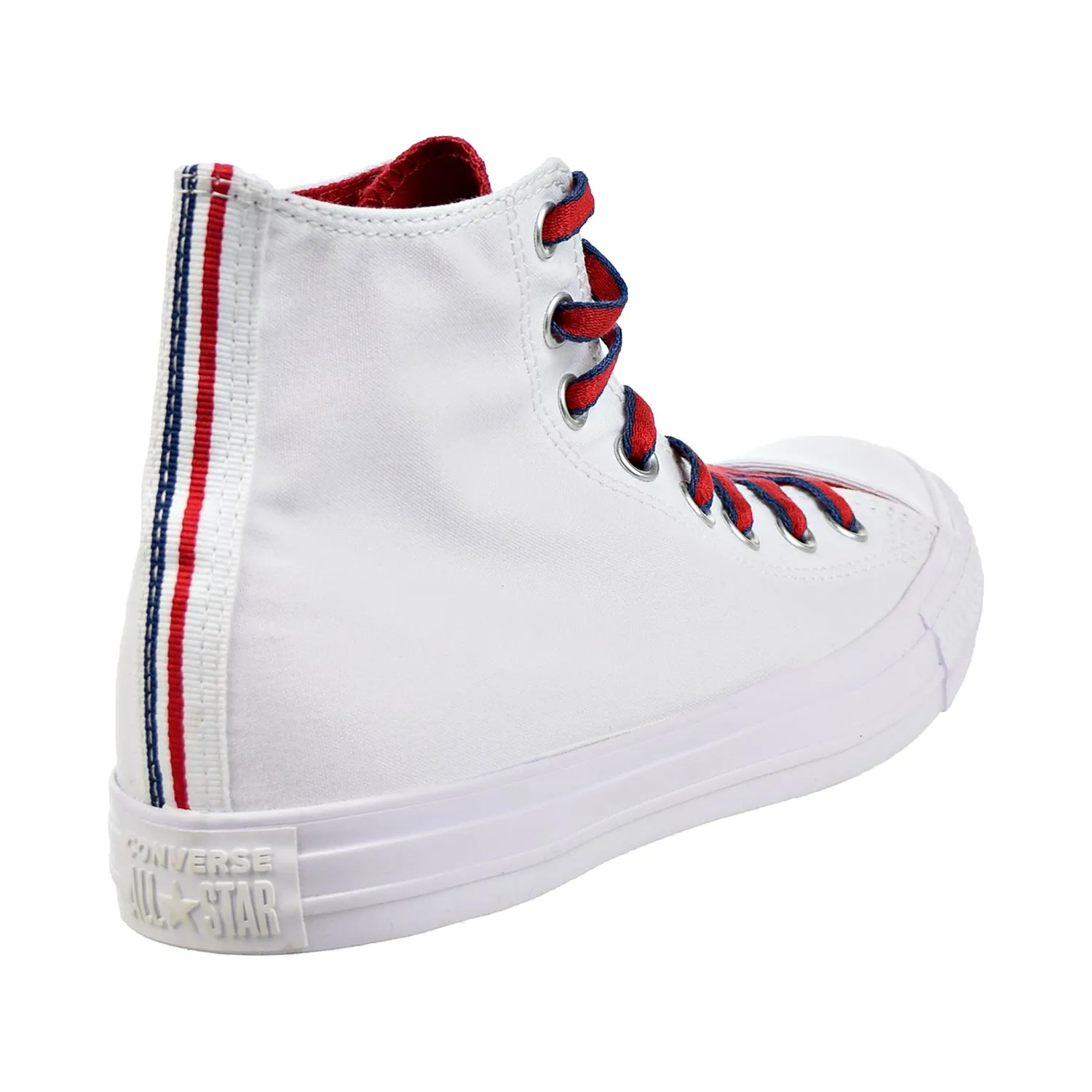 Converse Chuck Taylor All Star High Top Mens Shoes White/Gym Red/Navy