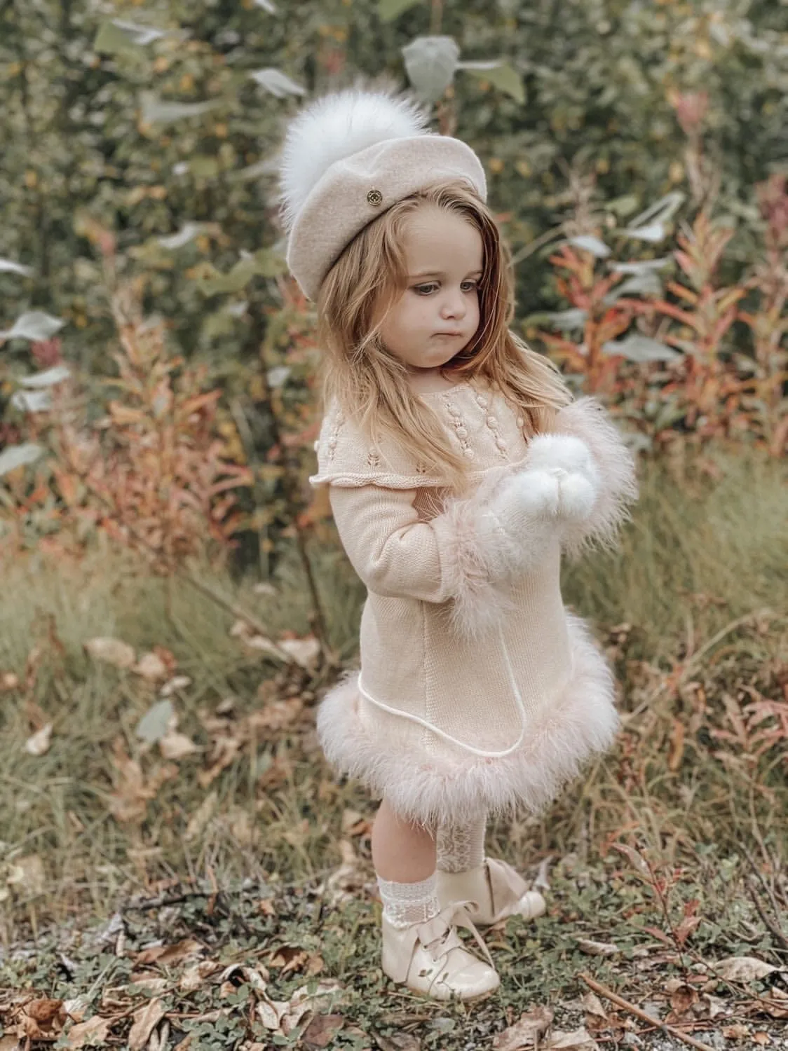 Cream Wool Beret