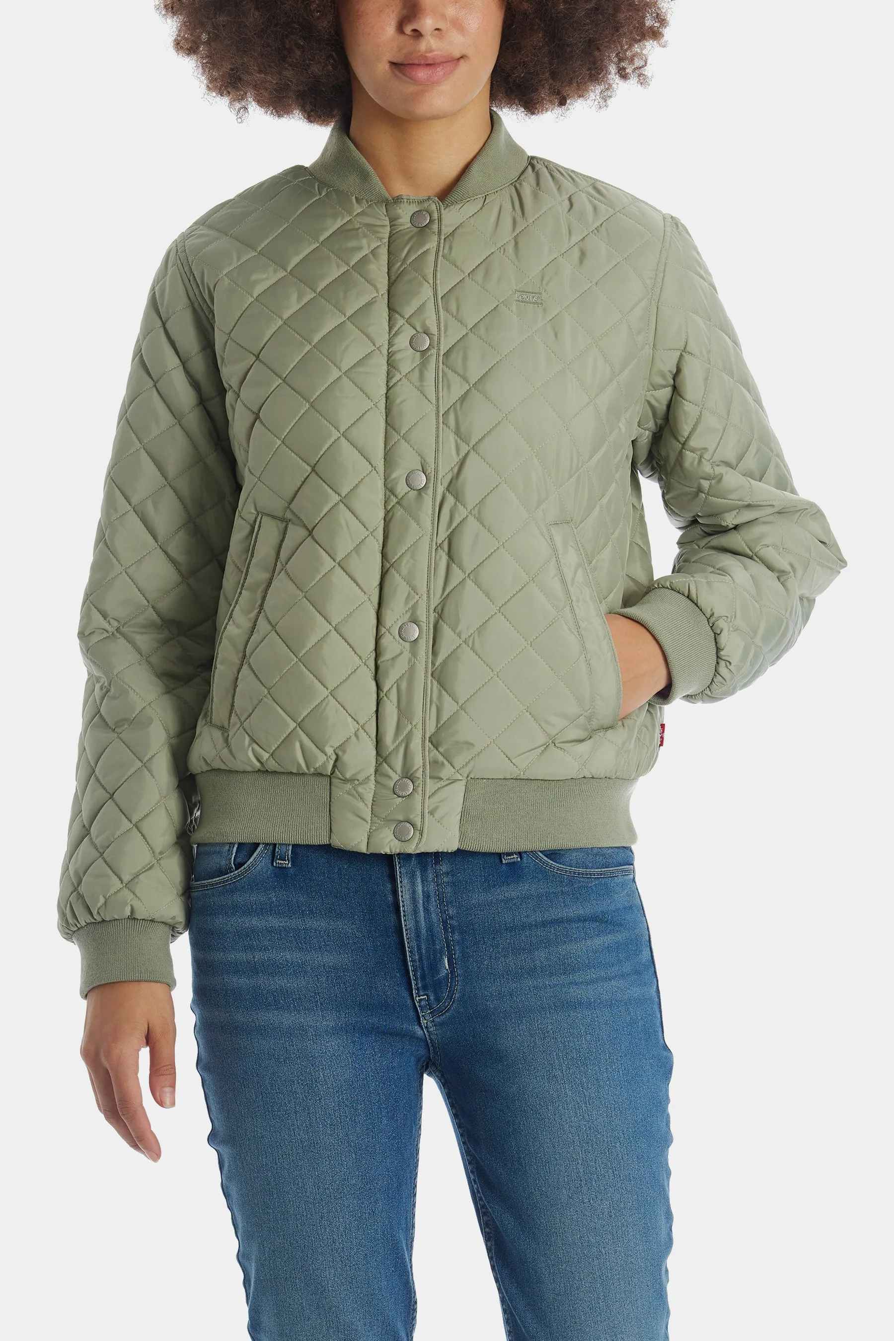 Sherpa Lined Quilted Bomber