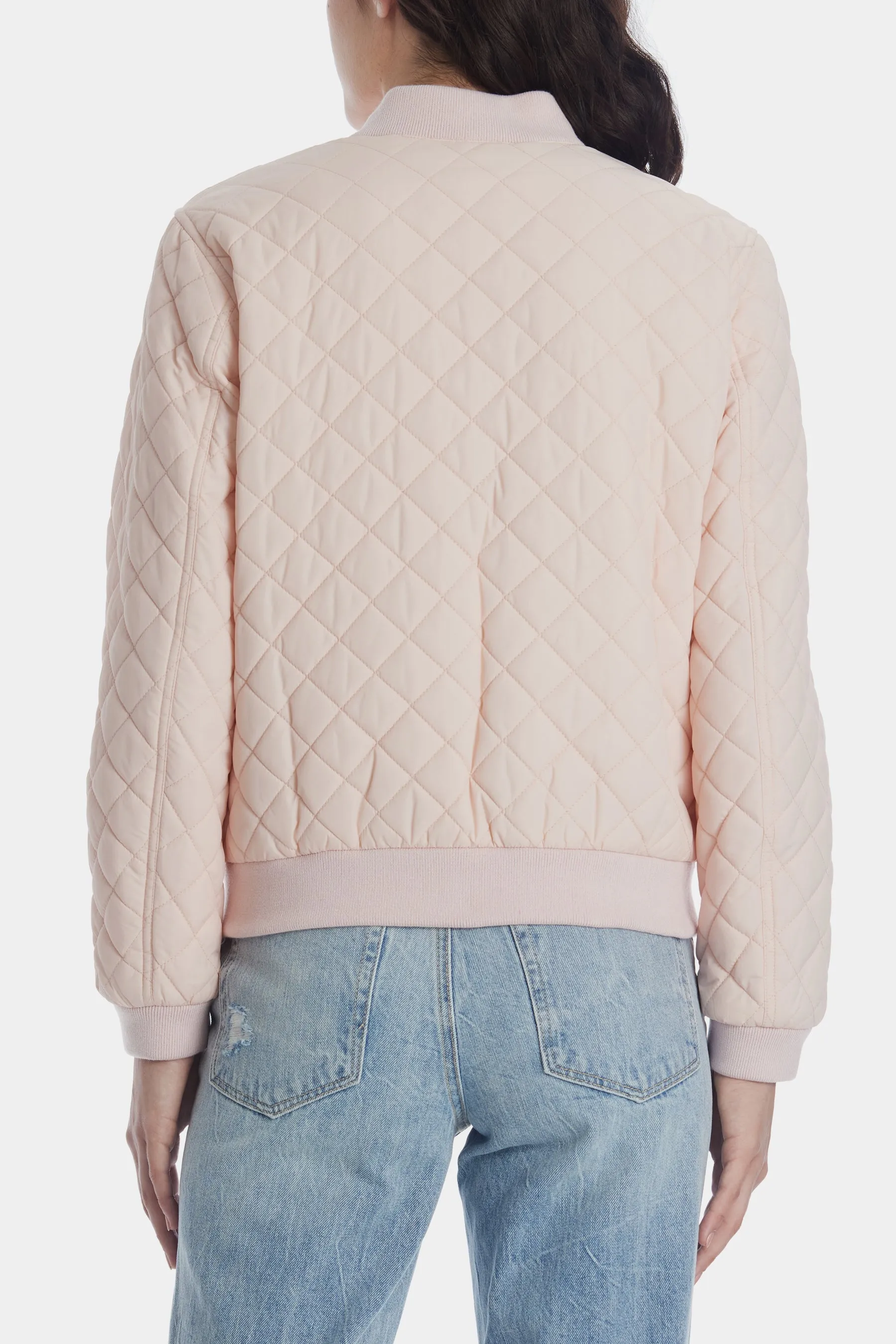 Sherpa Lined Quilted Bomber