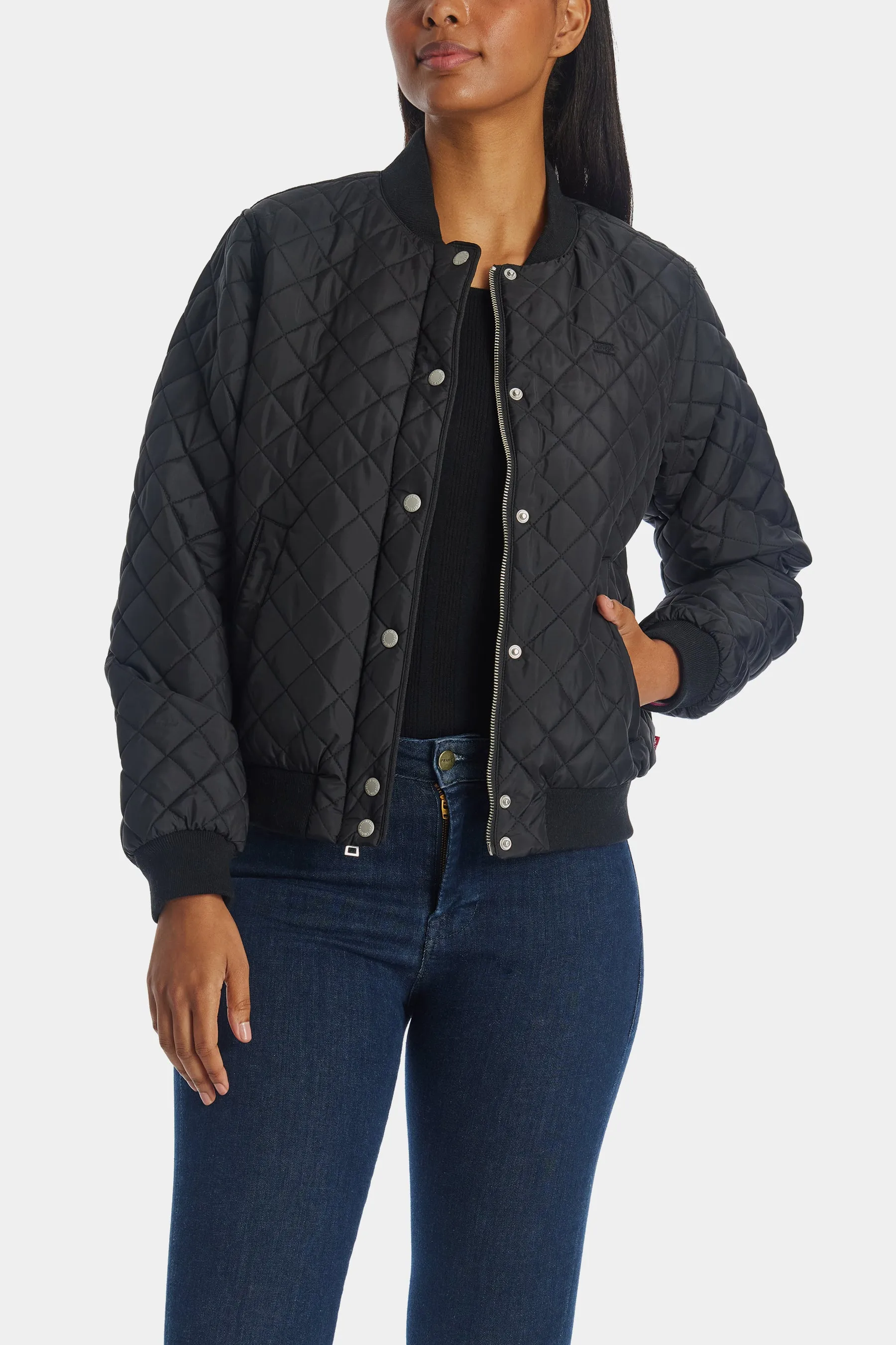 Sherpa Lined Quilted Bomber