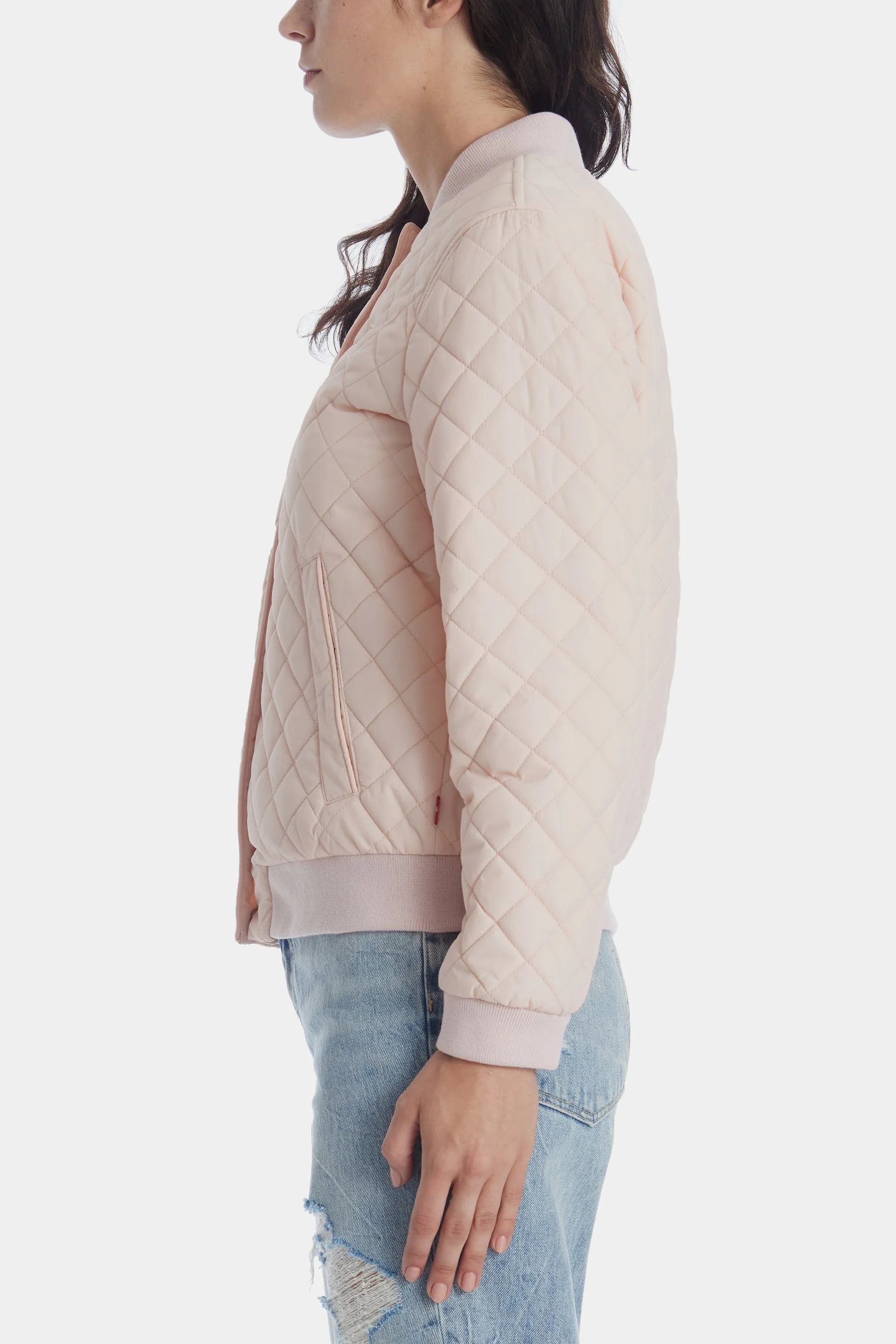 Sherpa Lined Quilted Bomber