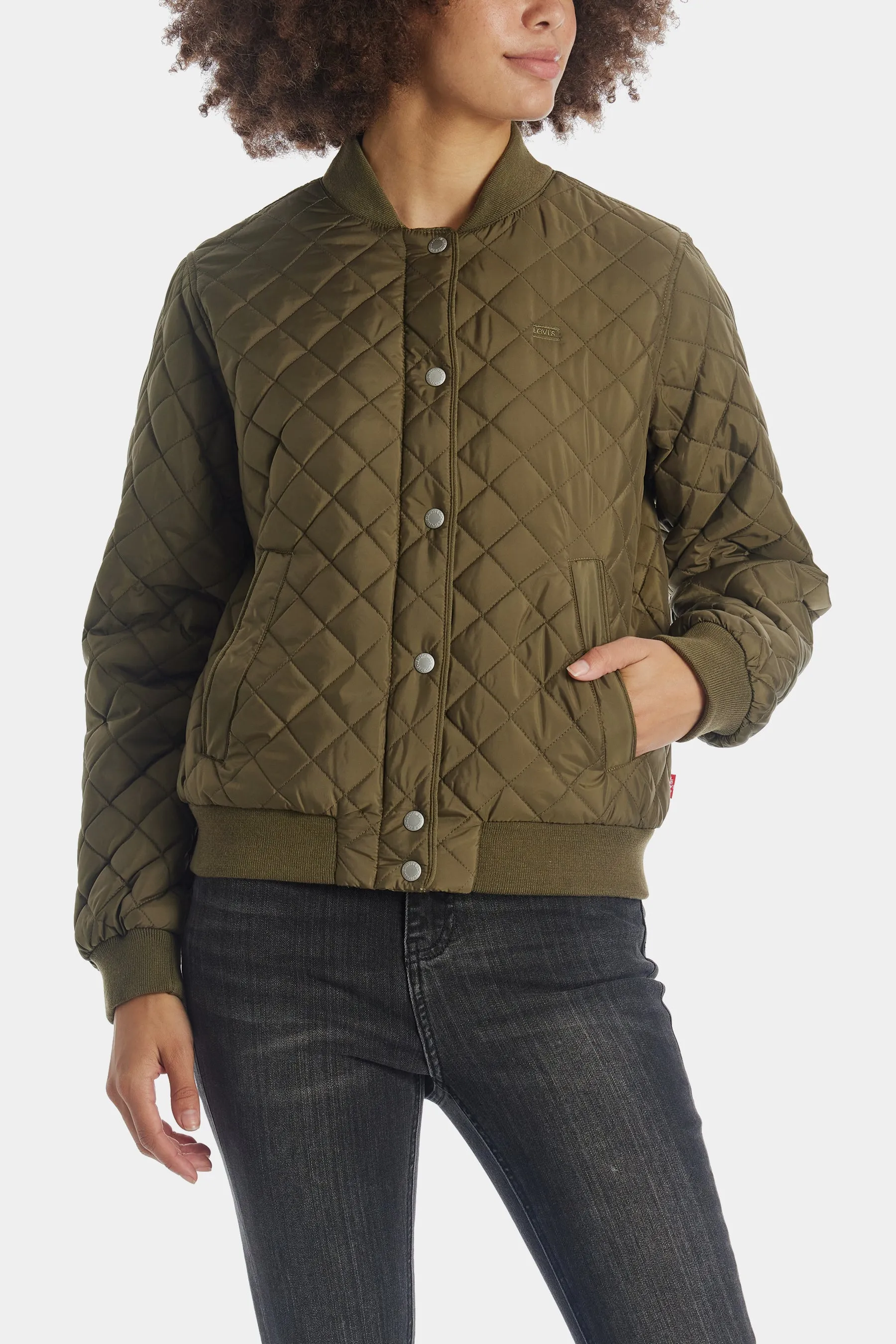 Sherpa Lined Quilted Bomber