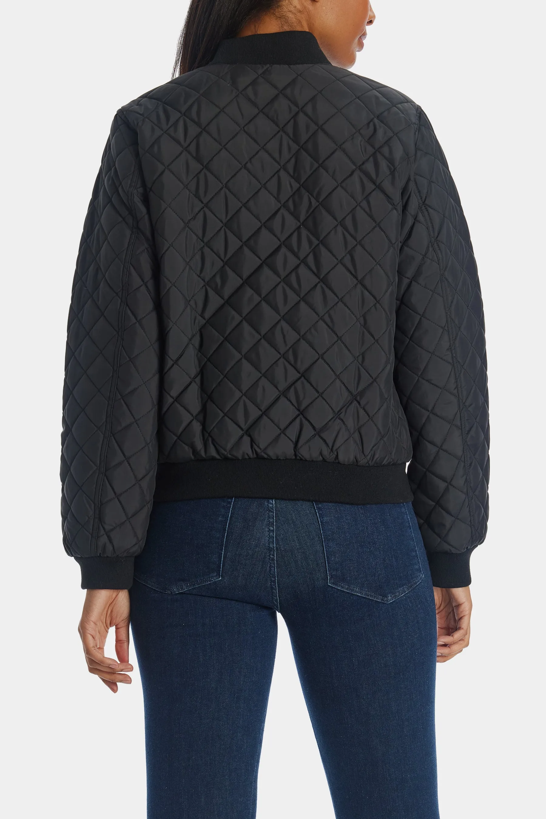 Sherpa Lined Quilted Bomber