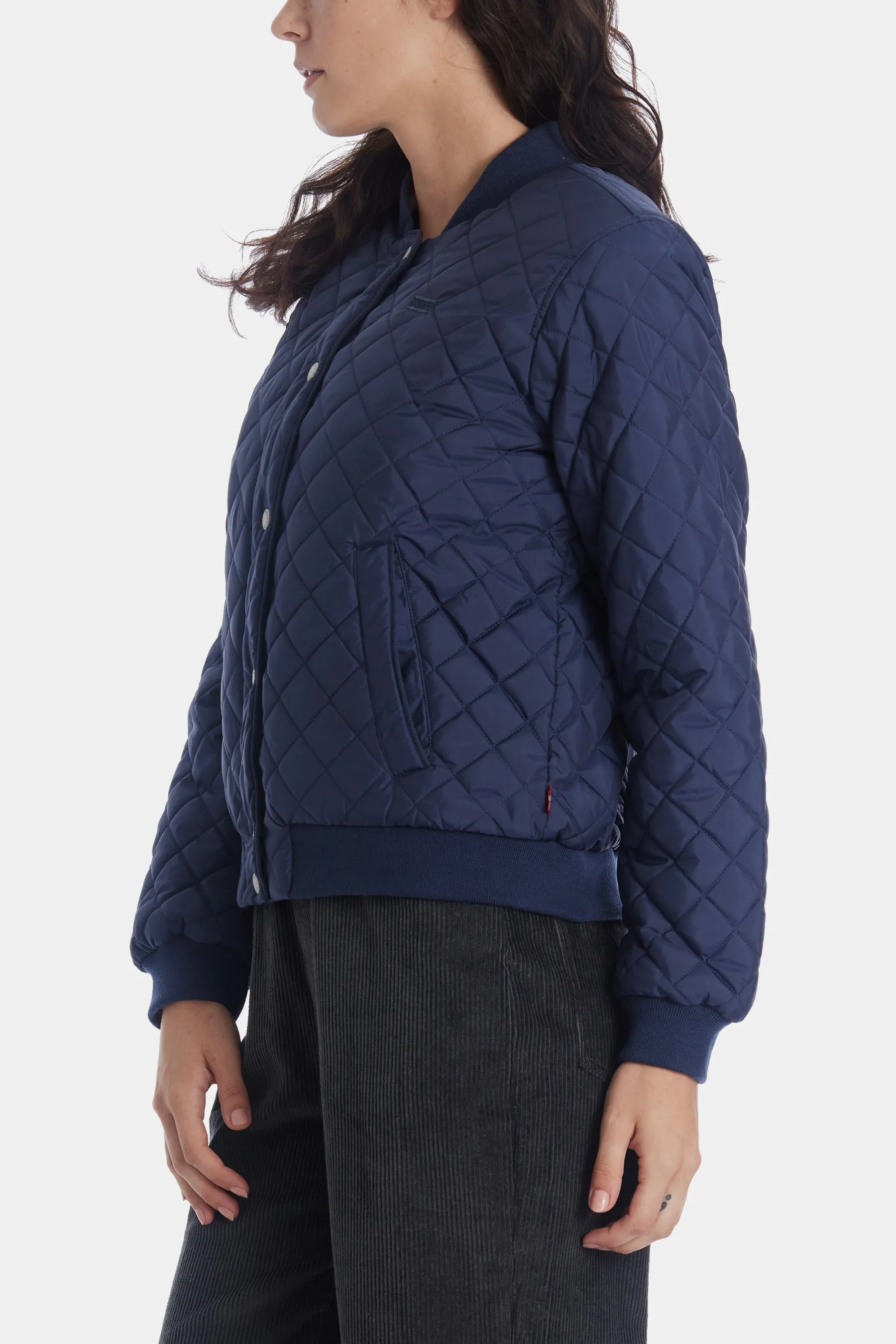 Sherpa Lined Quilted Bomber