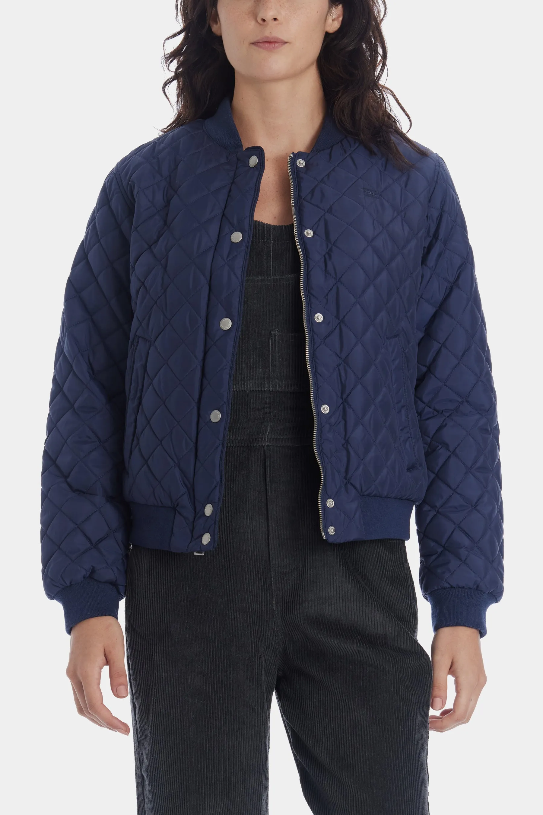 Sherpa Lined Quilted Bomber