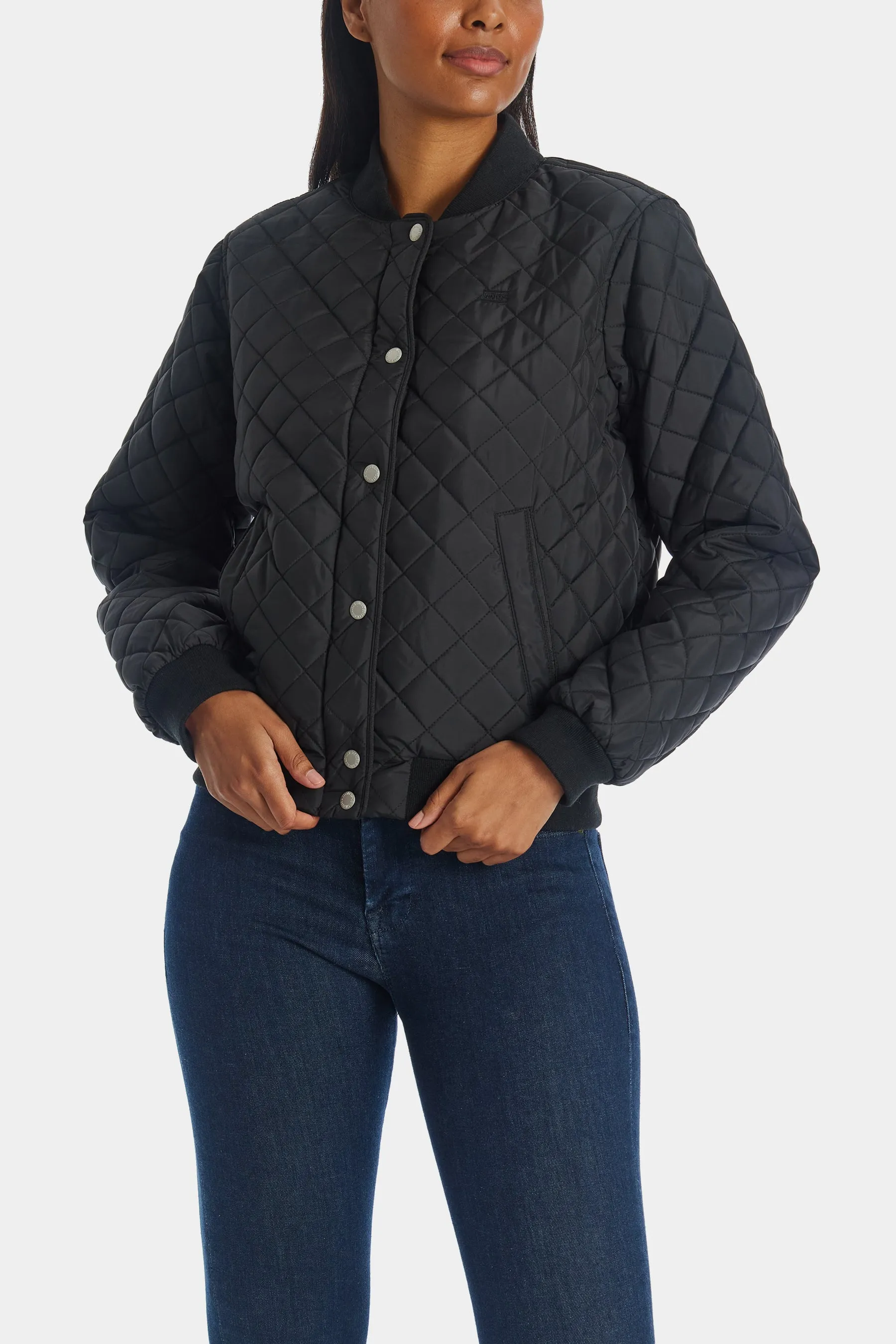 Sherpa Lined Quilted Bomber