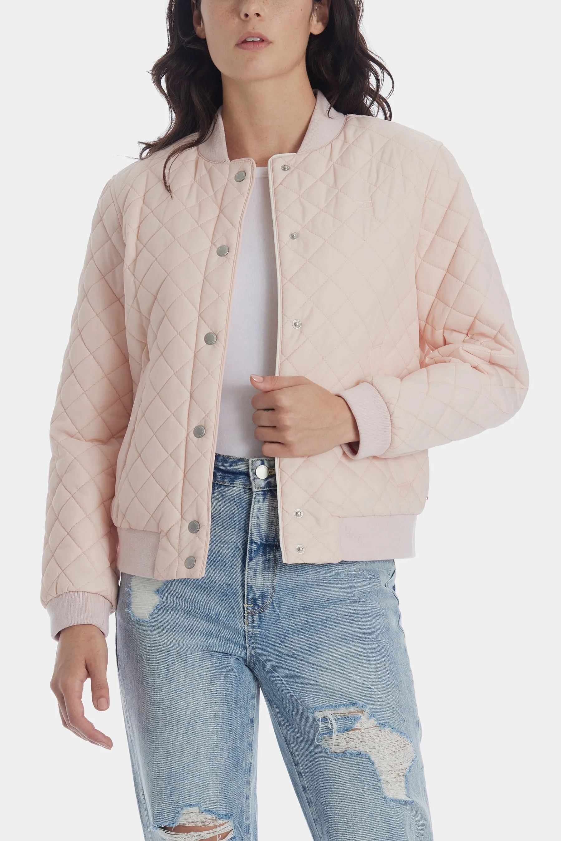 Sherpa Lined Quilted Bomber