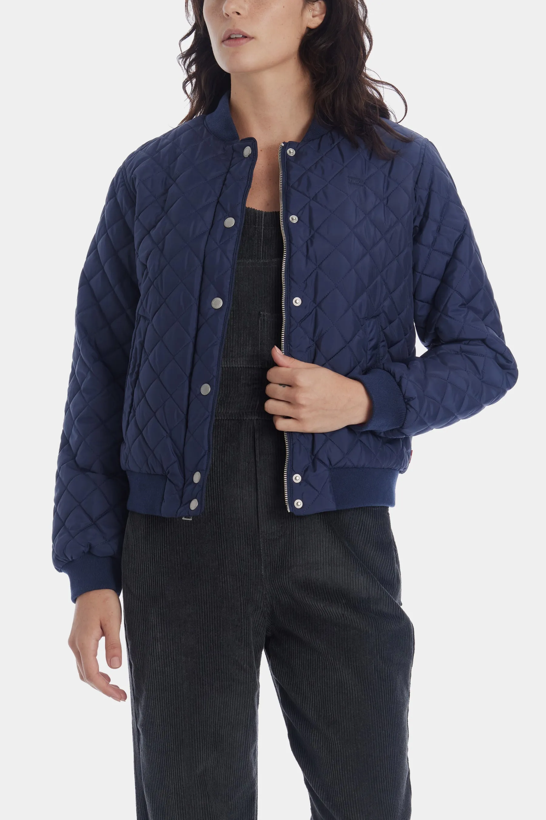 Sherpa Lined Quilted Bomber