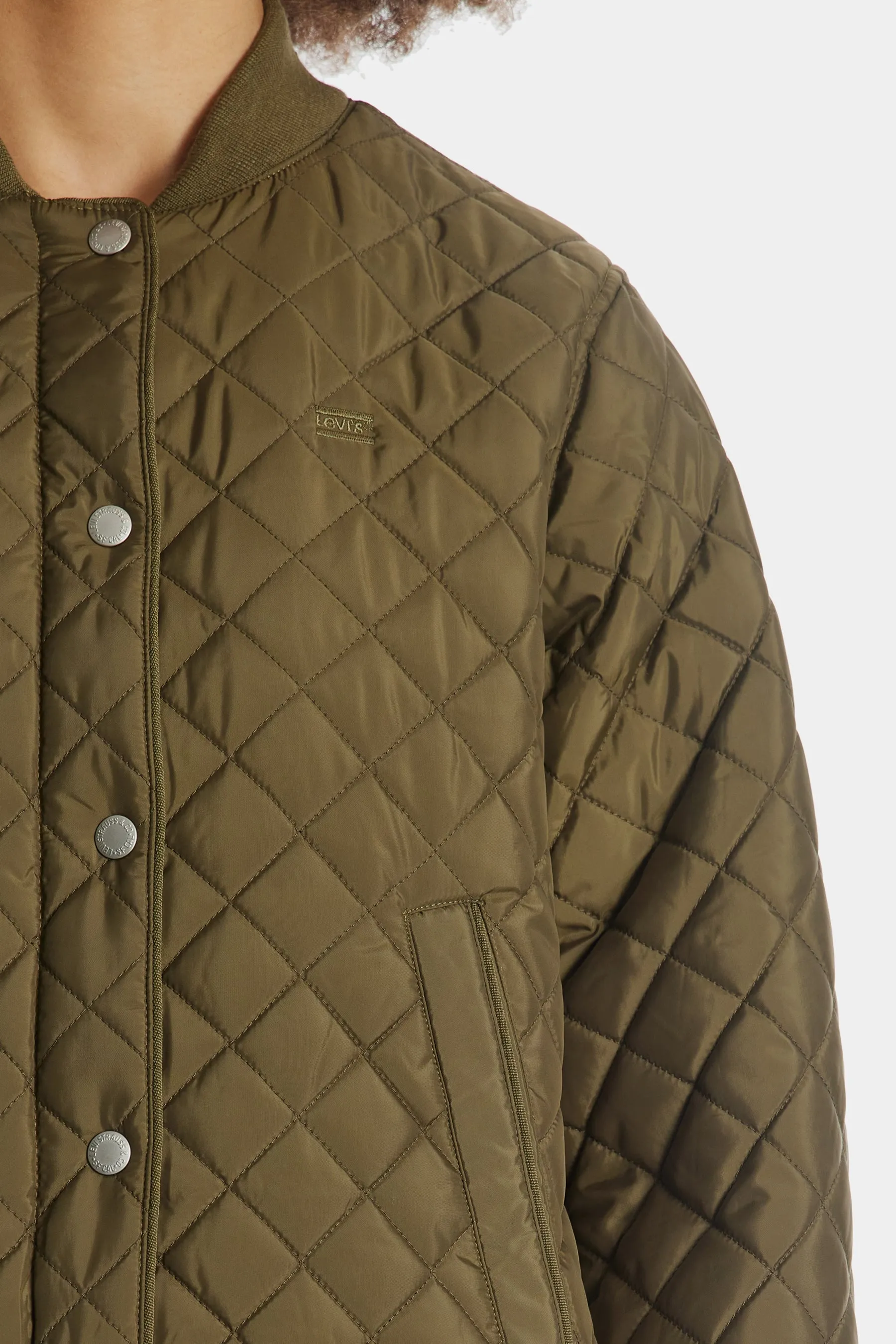 Sherpa Lined Quilted Bomber