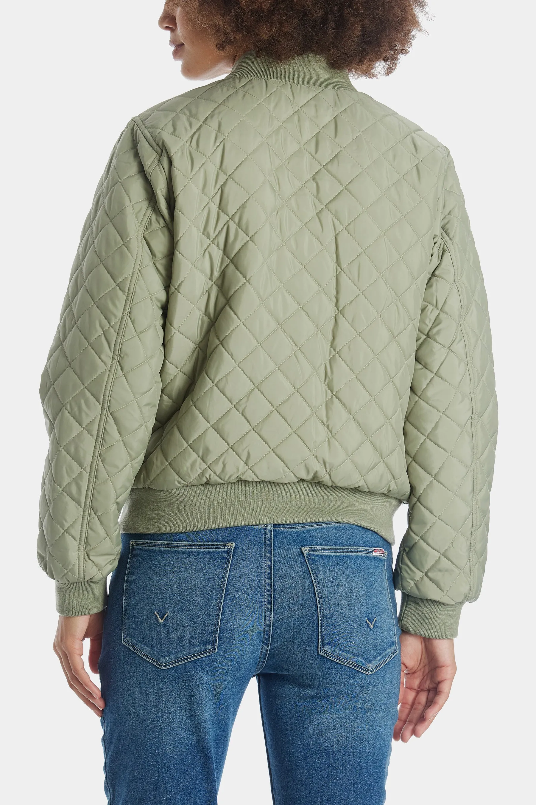 Sherpa Lined Quilted Bomber