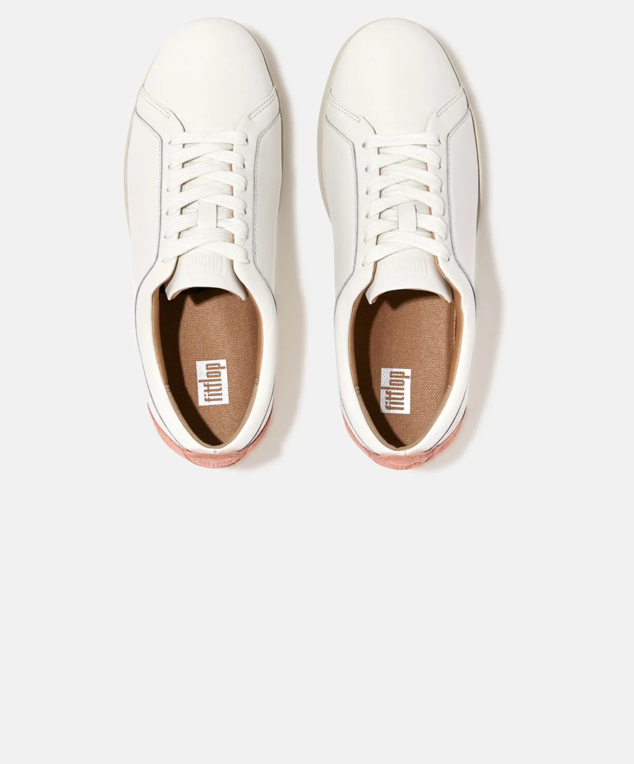 FitFlop Rally Suede-Back Sneakers Coral