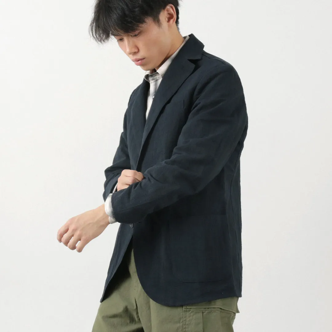 FUJITO / N.O.UN Jacket Cotton Linen Seersucker