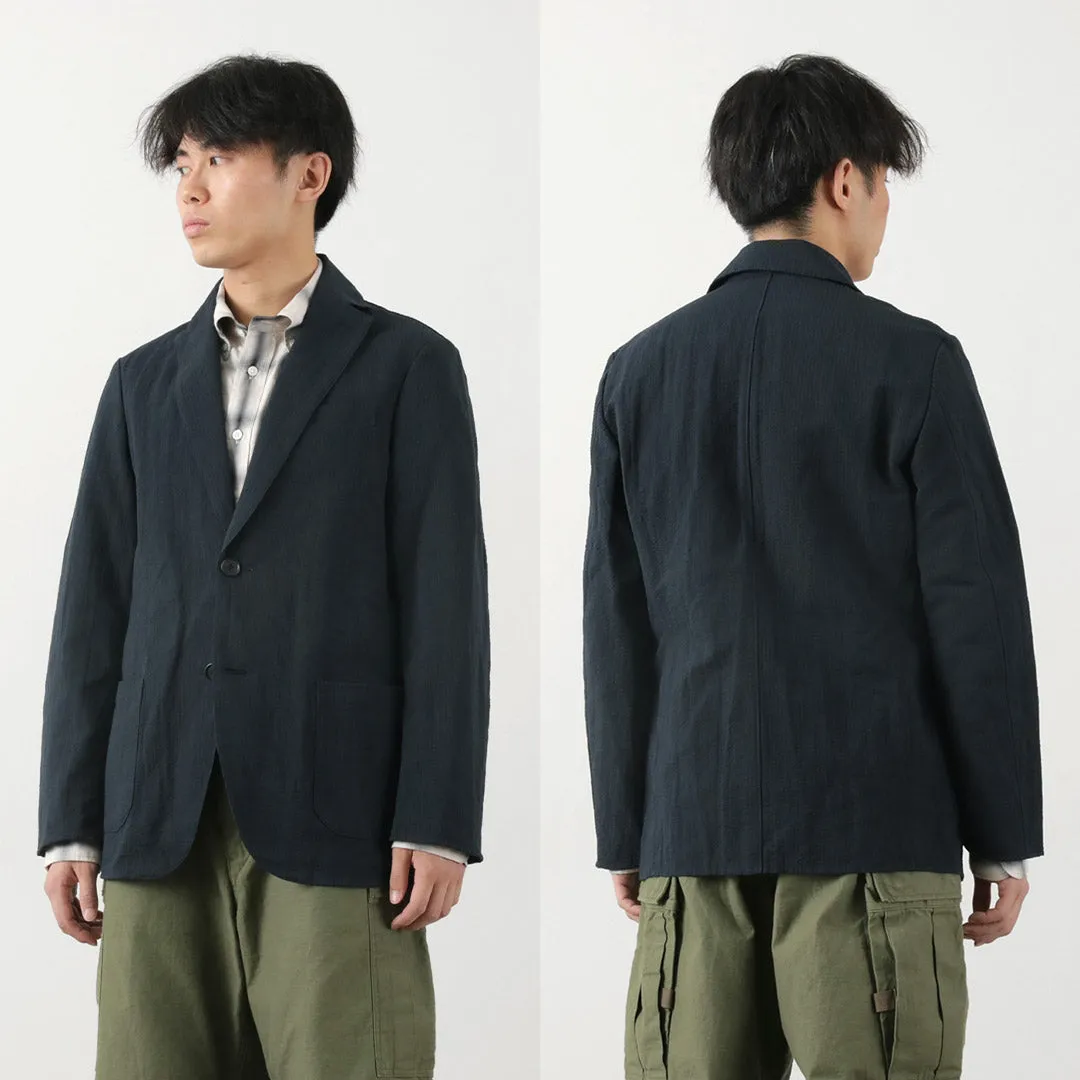 FUJITO / N.O.UN Jacket Cotton Linen Seersucker