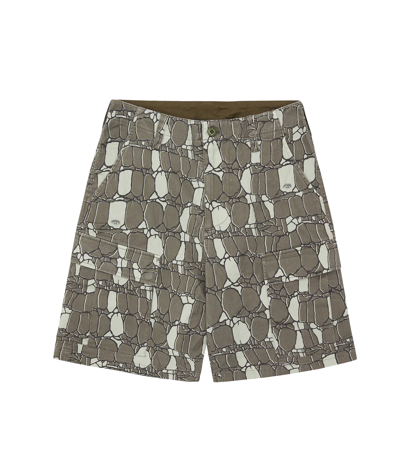 GATOR CAMO DENIM SHORTS - GREEN