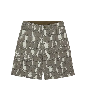 GATOR CAMO DENIM SHORTS - GREEN