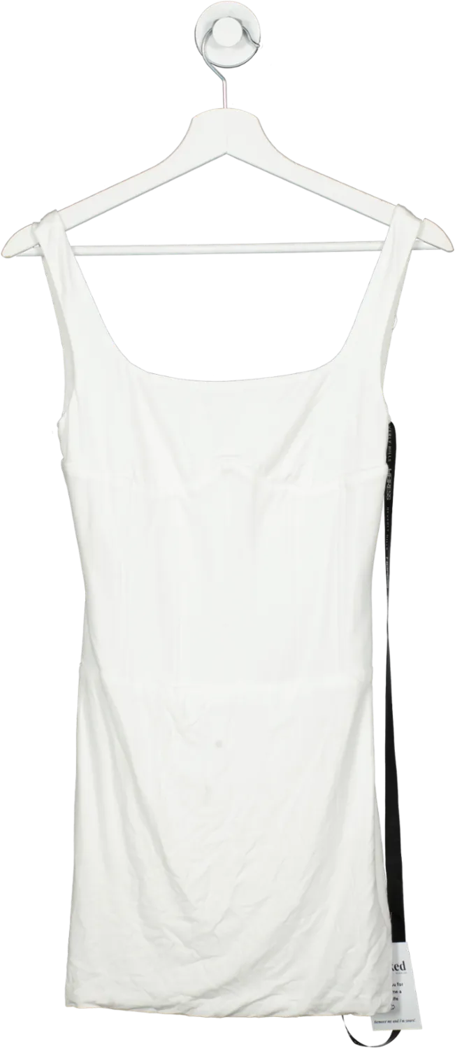 Heiress White Jersey Corset Mini Tank Dress UK XS