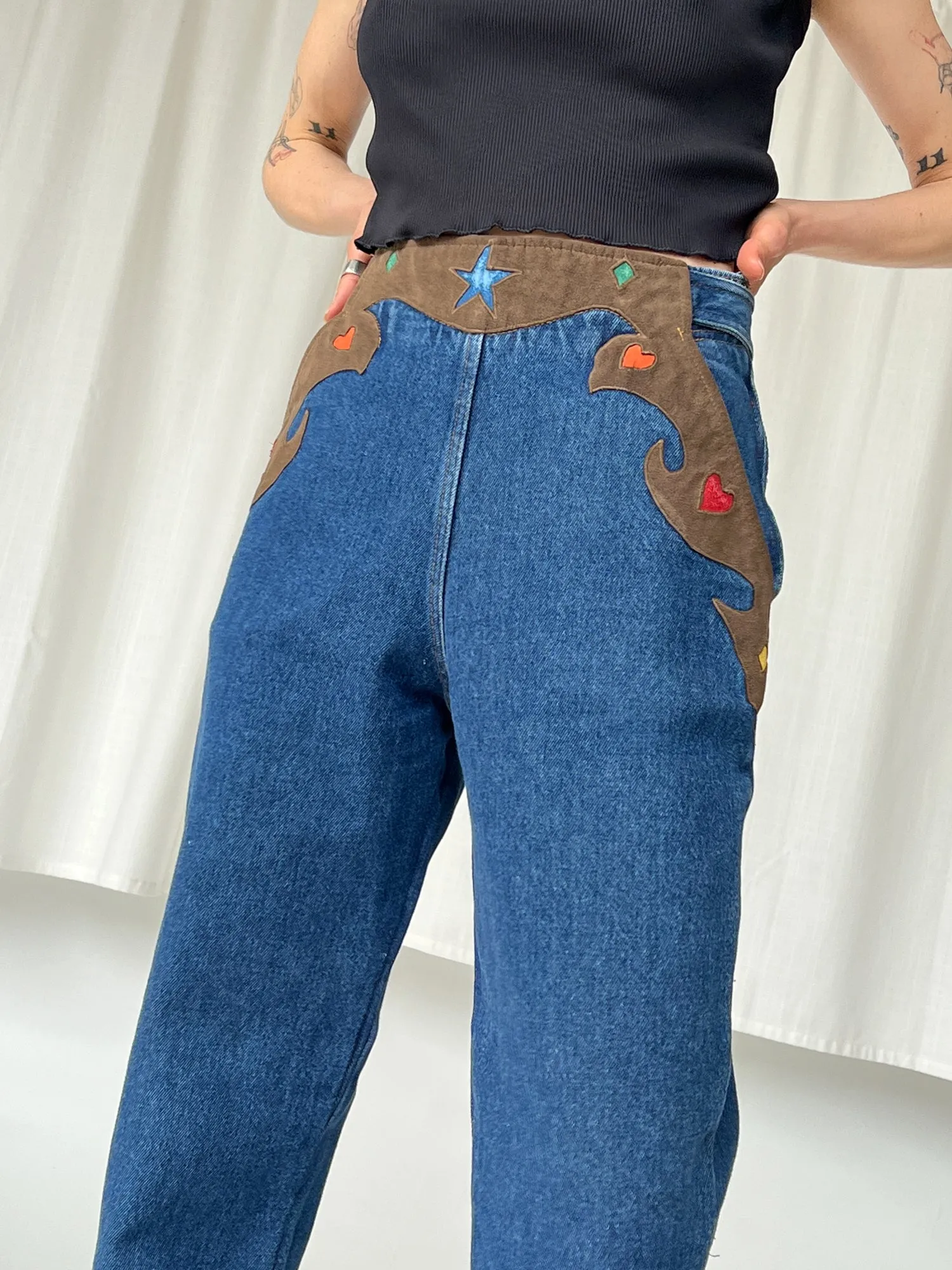 Kenzo Suede Cutout Denim (S)