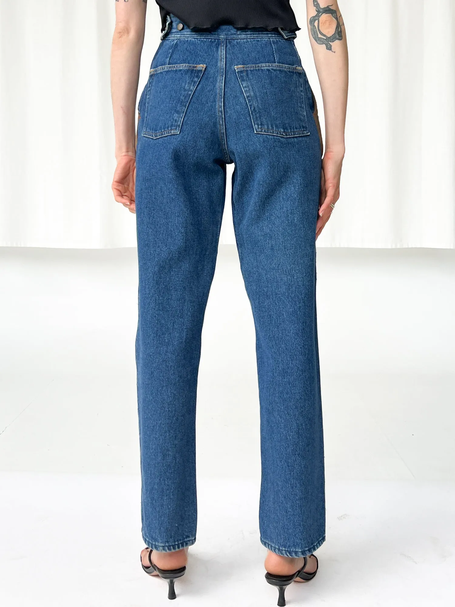 Kenzo Suede Cutout Denim (S)