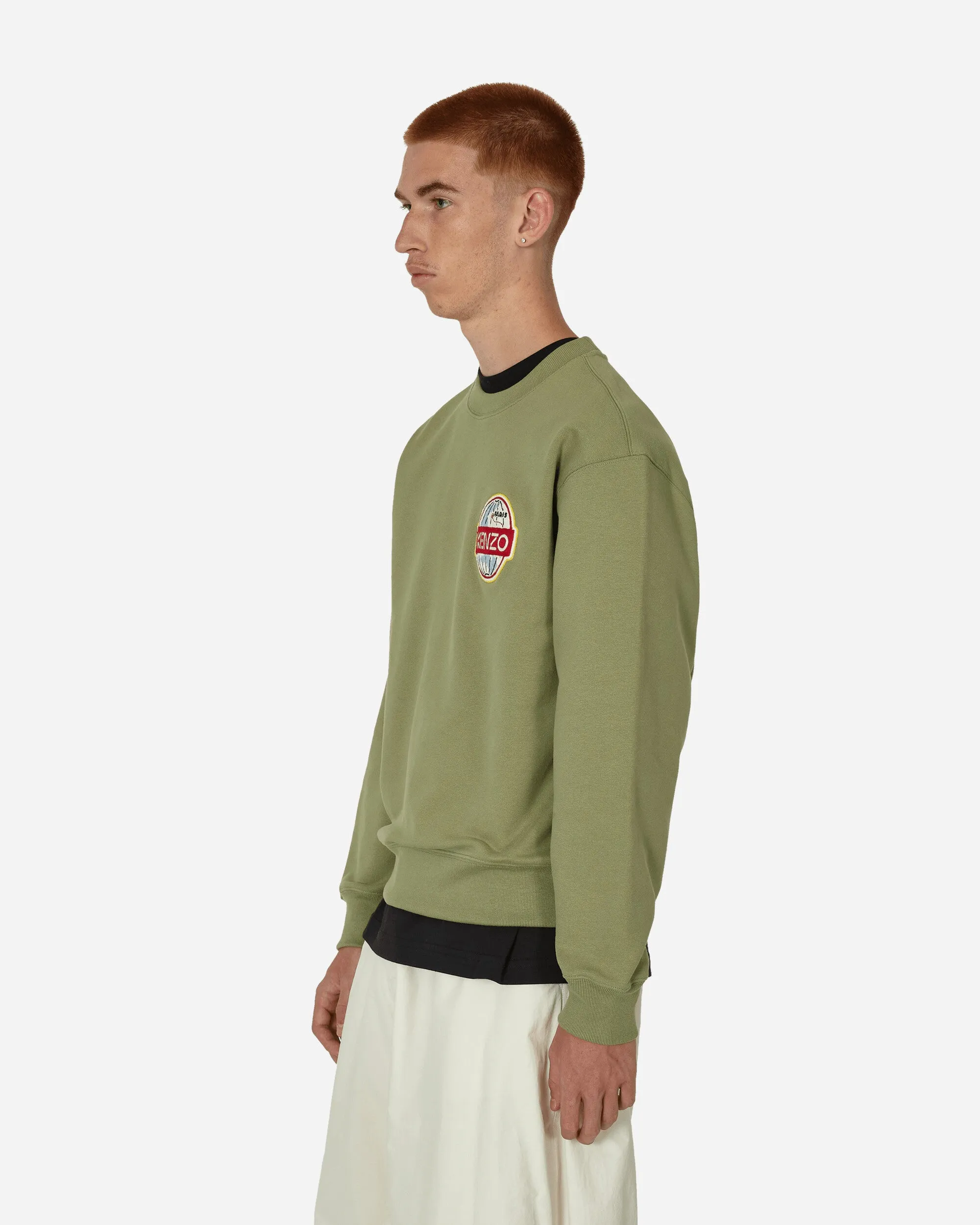 'KENZO Travel' Crewneck Sweatshirt Sage Green