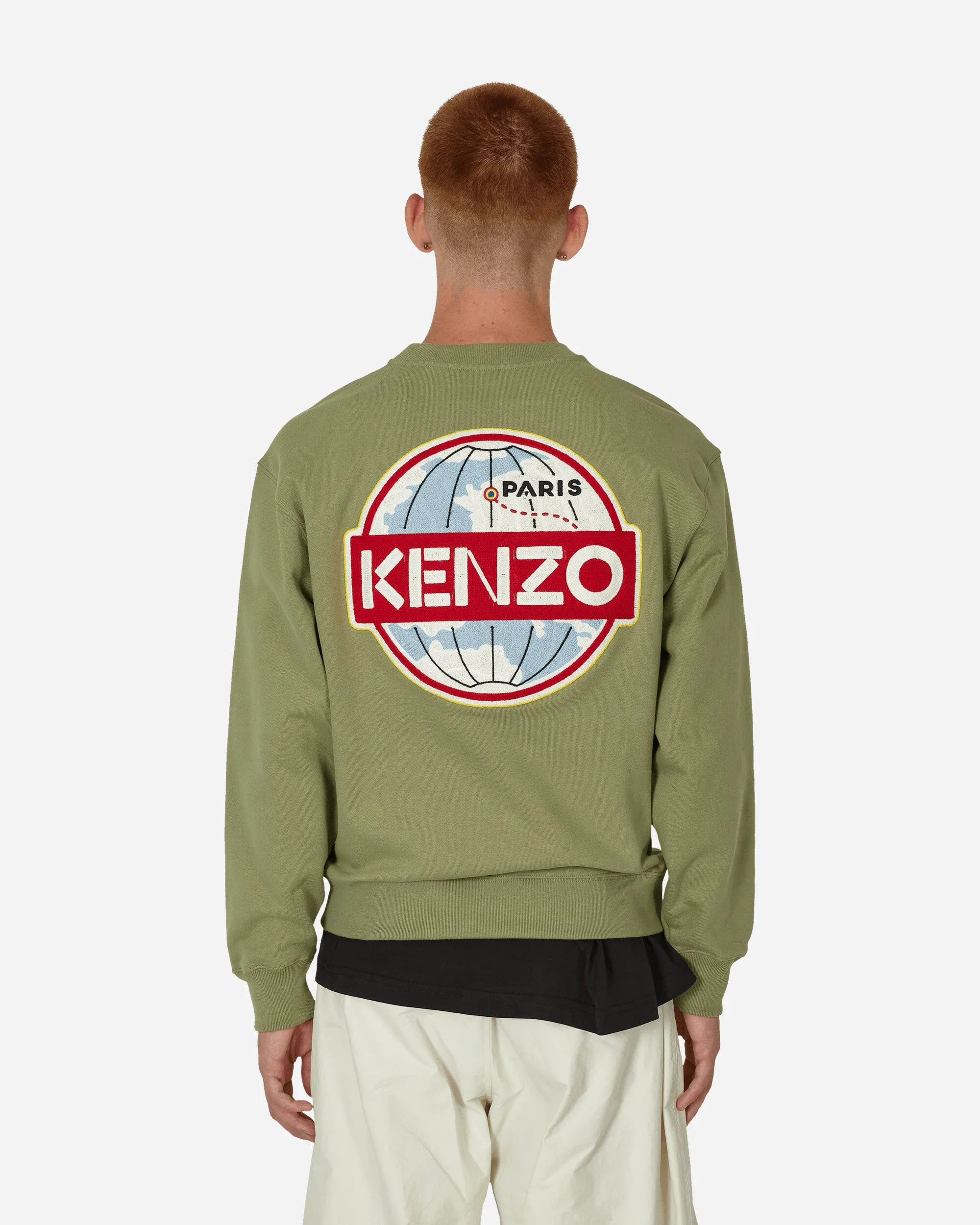 'KENZO Travel' Crewneck Sweatshirt Sage Green