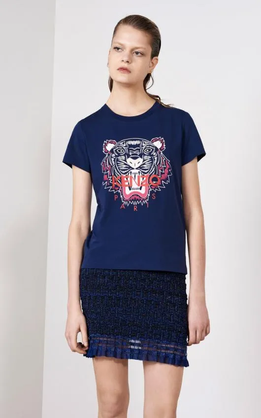 Kenzo Women's Tiger Classic T-Shirt Navy