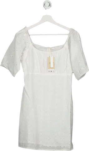 MANGO White Broderie Anglaise Dress BNWT UK M