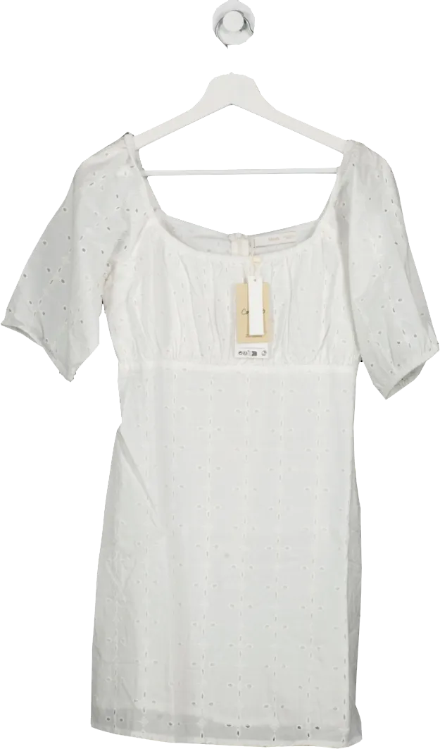 MANGO White Broderie Anglaise Dress BNWT UK M