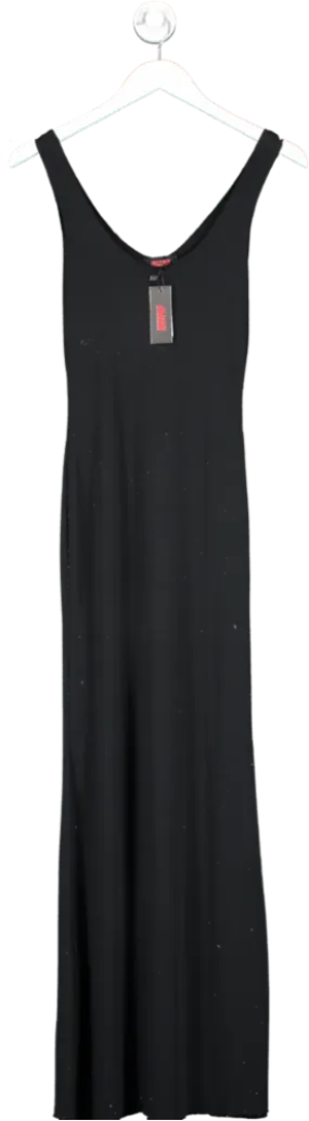 Misspap Black Soft Touch Jersey Scoop Neck Sleeveless Maxi Dress UK 6