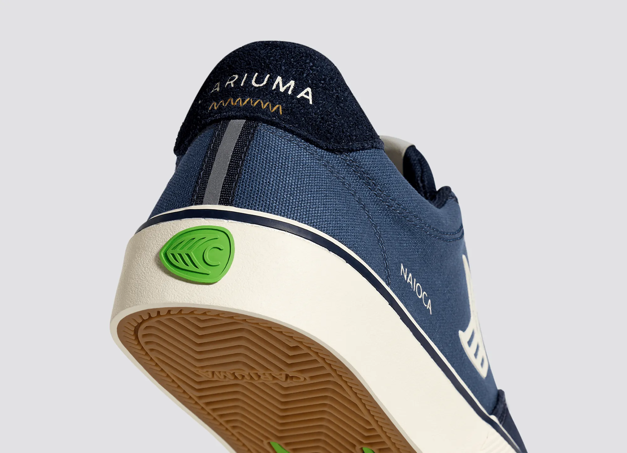 NAIOCA PRO Navy Suede Shadow Blue Canvas Ivory Logo Sneaker Men