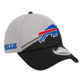 New Era Bills Gray/Black 2023 Sideline 9FORTY Adjustable Hat