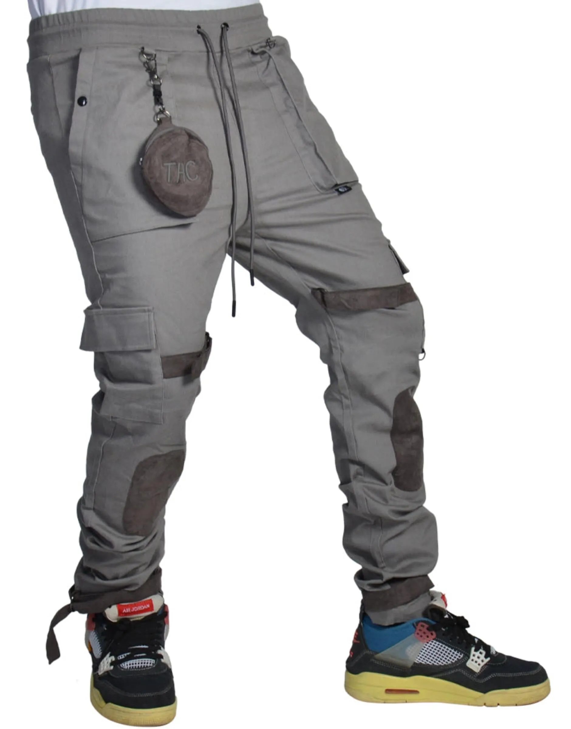 New Sphere Pouch Strap Cargo Pants (Grey) /C7