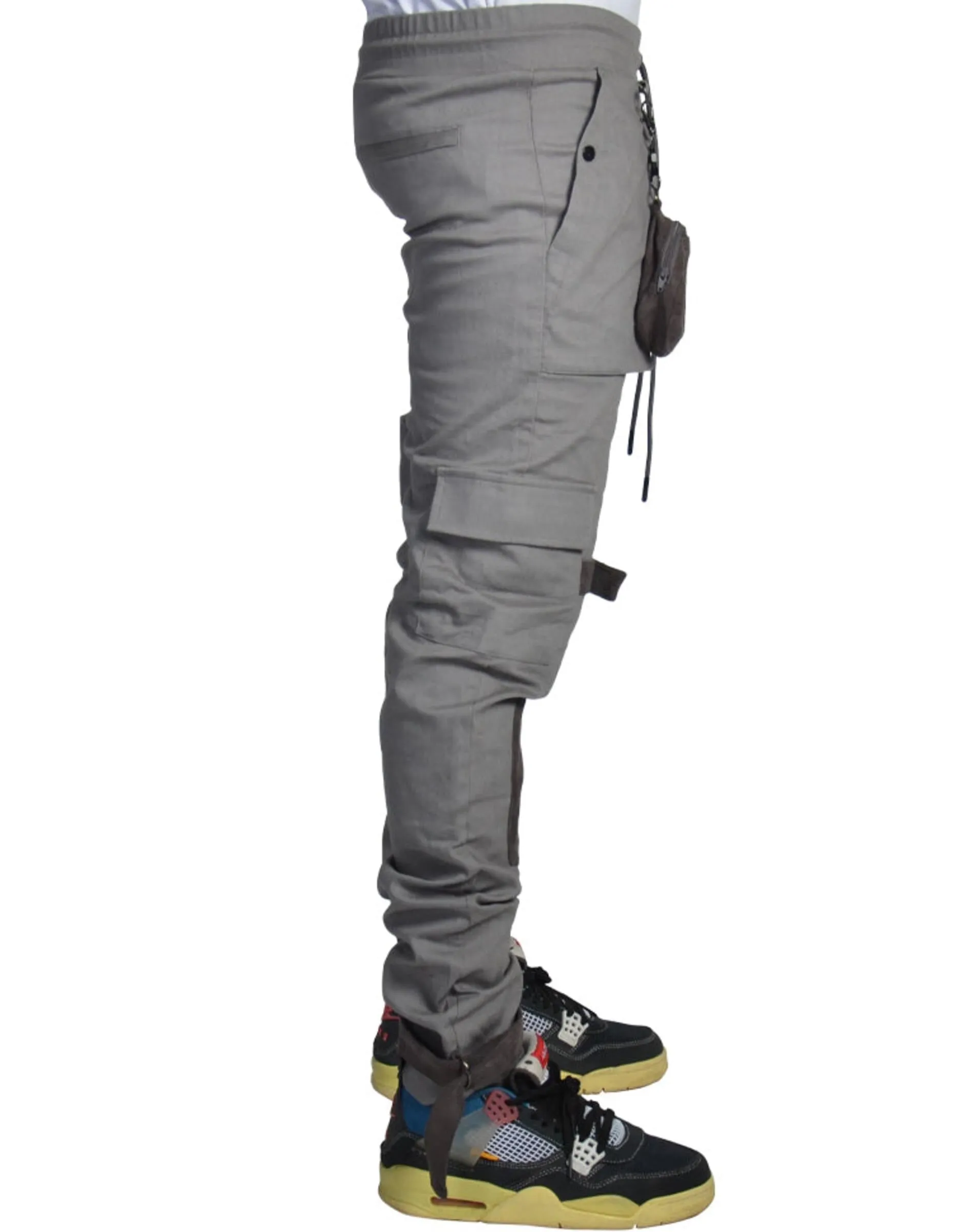 New Sphere Pouch Strap Cargo Pants (Grey) /C7