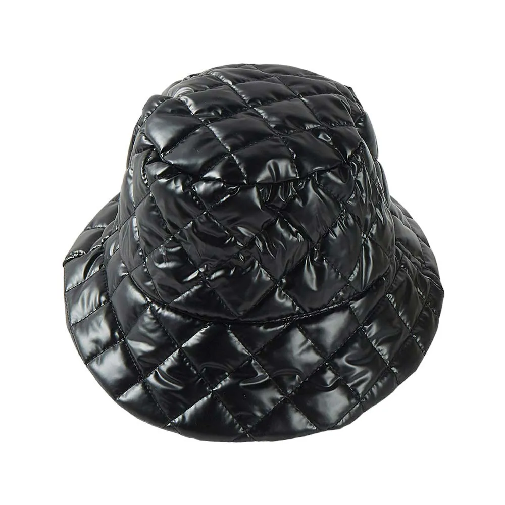 Quilted Puffer Solid Bucket Hat