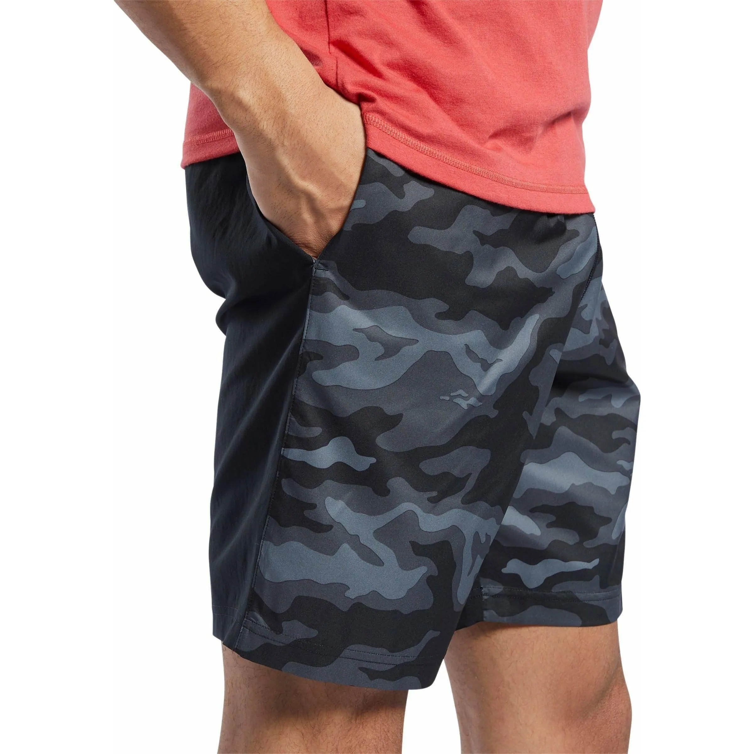 Reebok Workout Ready Graphic Mens Training Shorts - Black