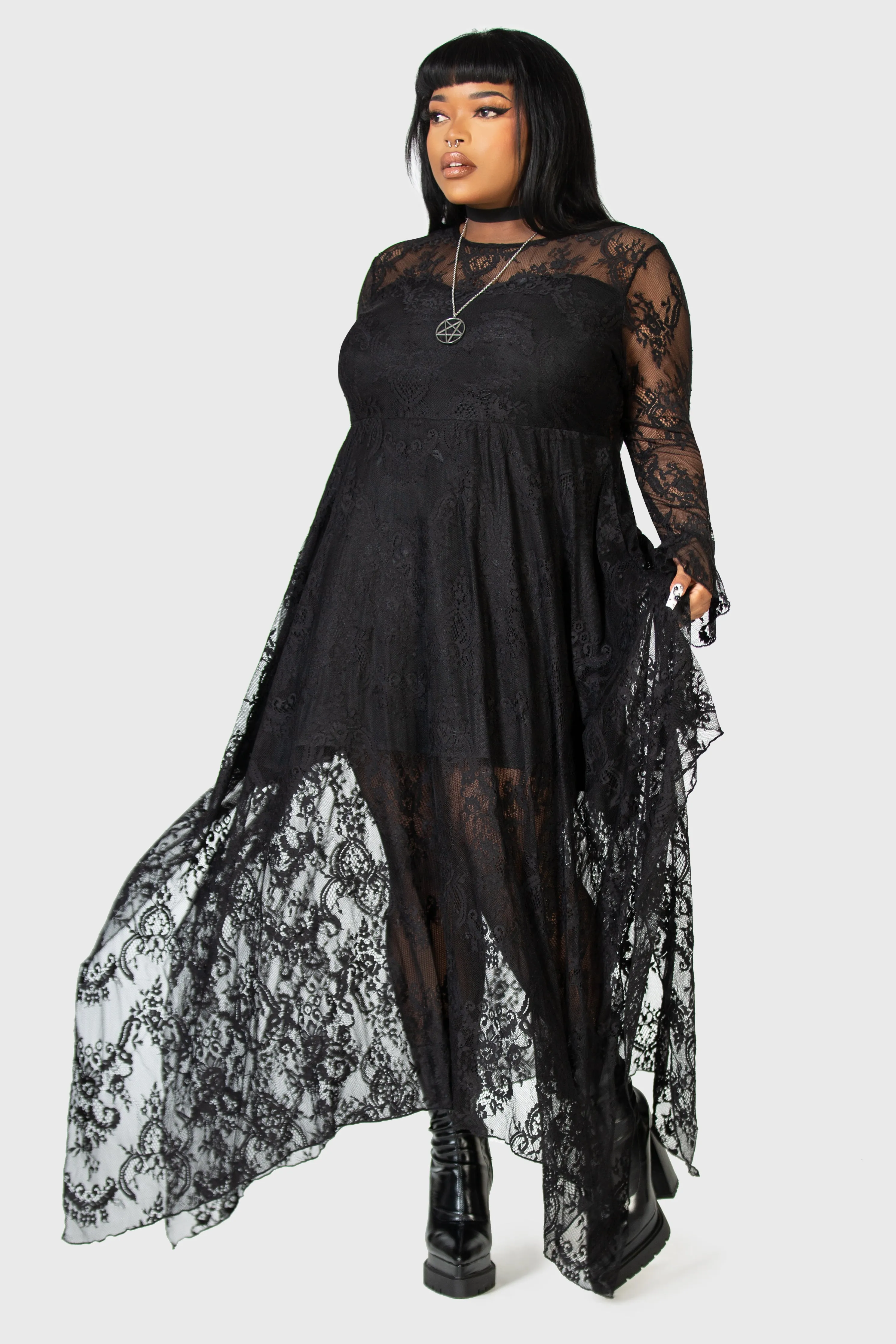 Shadow Figure Maxi Dress [PLUS]