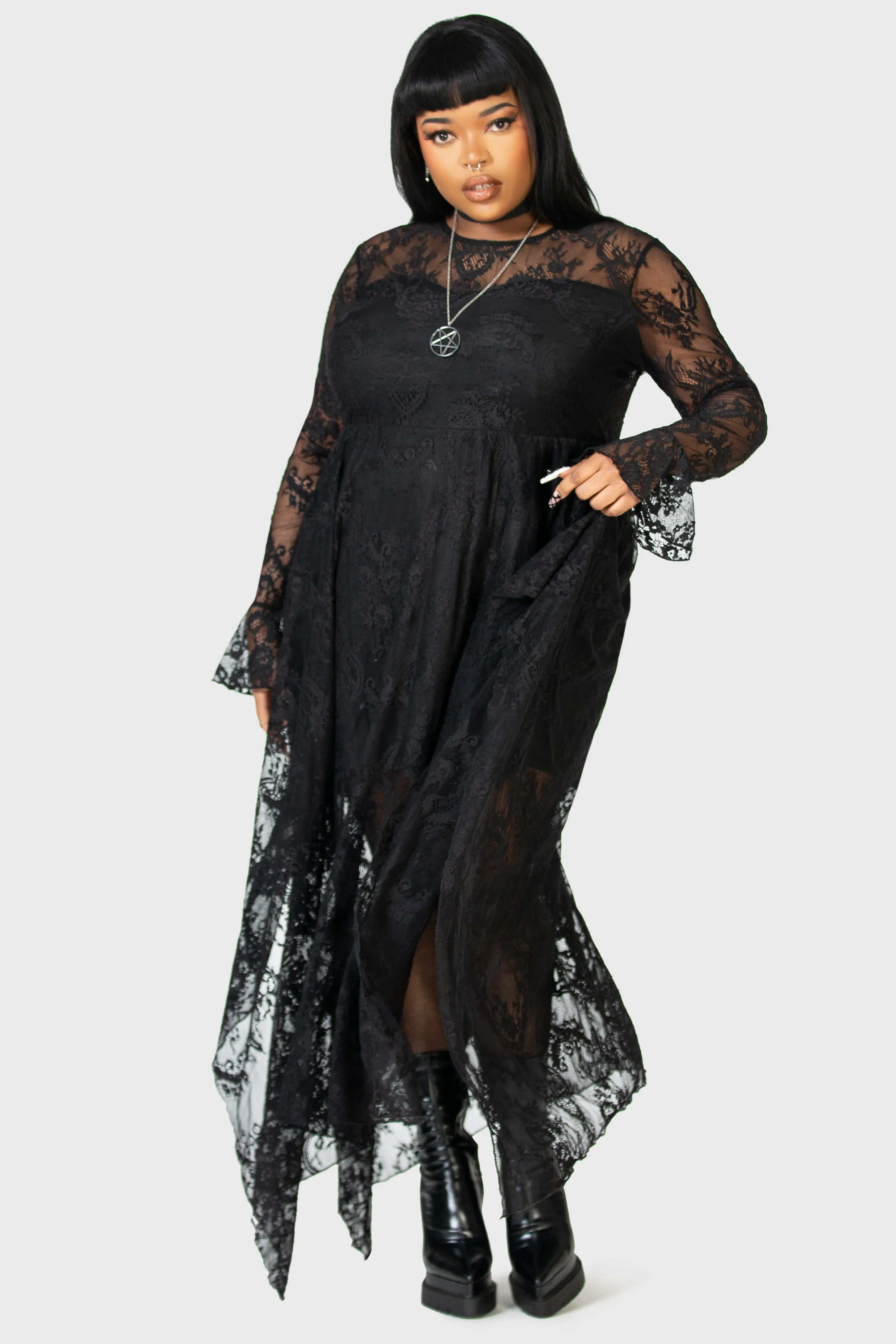 Shadow Figure Maxi Dress [PLUS]