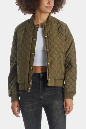 Sherpa Lined Quilted Bomber