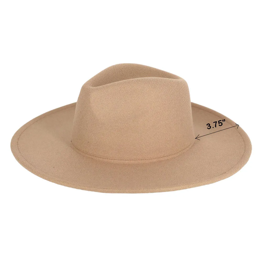 Solid Felt Fedora Panama Hat