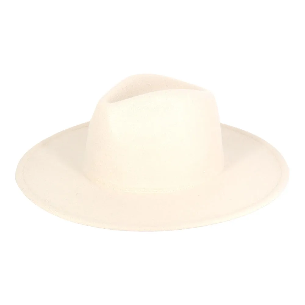 Solid Felt Fedora Panama Hat