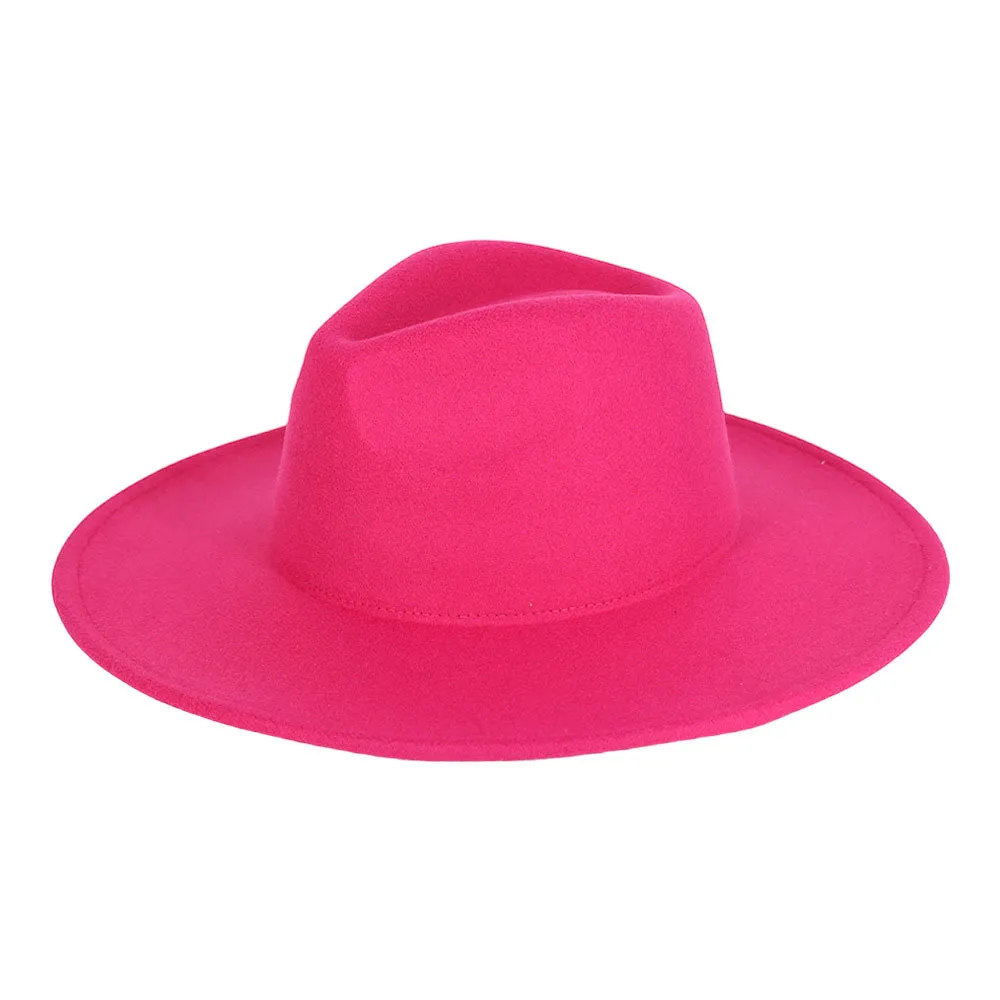 Solid Felt Fedora Panama Hat