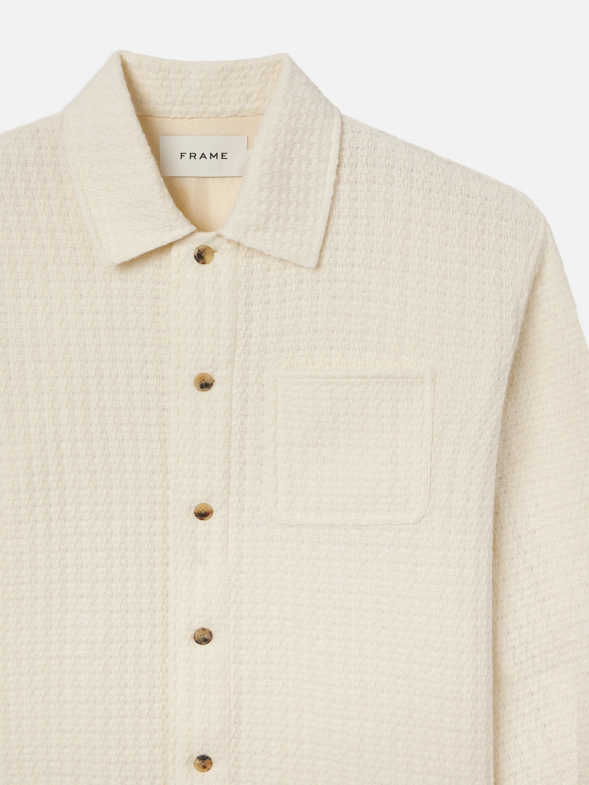 Textured Shirt Jacket -- Off White